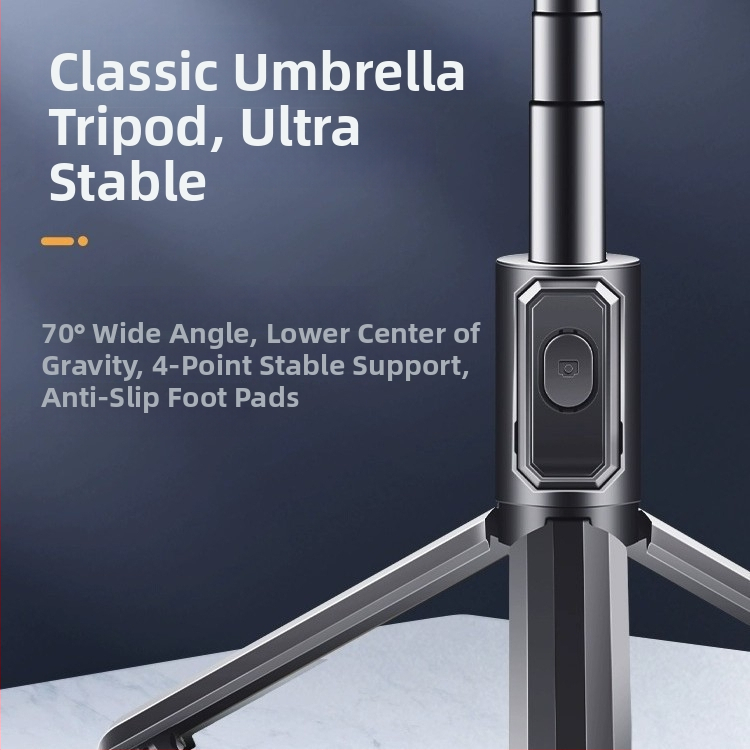 Bluetooth pret vibrācijas selfija nūja, pārnēsājams rokturis un 2-1 statīvs, LED apgaismojums un tālvadība