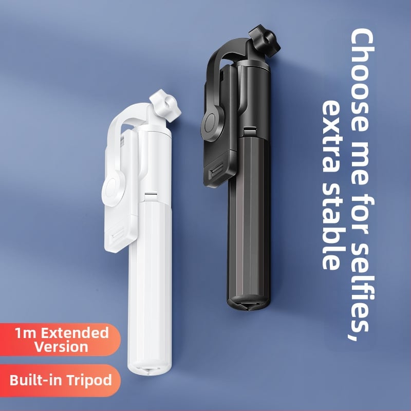 Bluetooth pret vibrācijas selfija nūja, pārnēsājams rokturis un 2-1 statīvs, LED apgaismojums un tālvadība