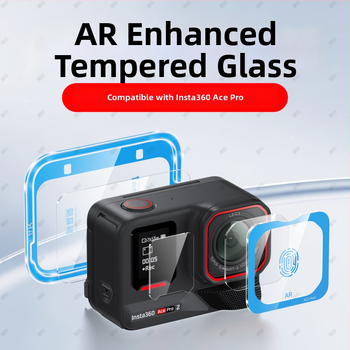 Insta360 AcePro2 ekranų ir objektyvo apsauga — kietas stiklas, AR antiatspindėjimo danga