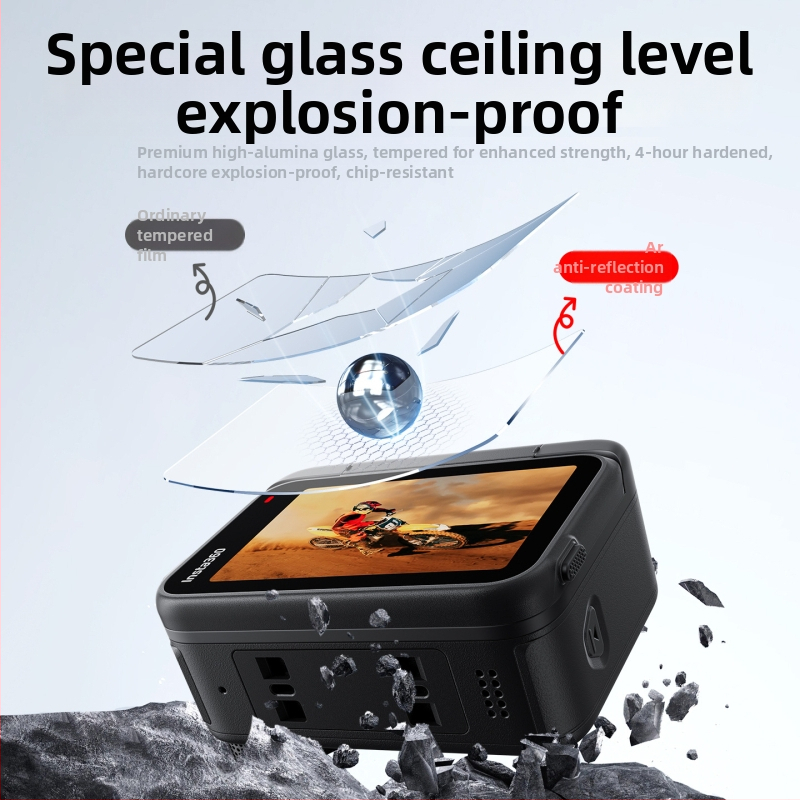 Ochranný štít obrazovky a objektívu Insta360 AcePro2 — tvrdené sklo, AR antireflexná vrstva