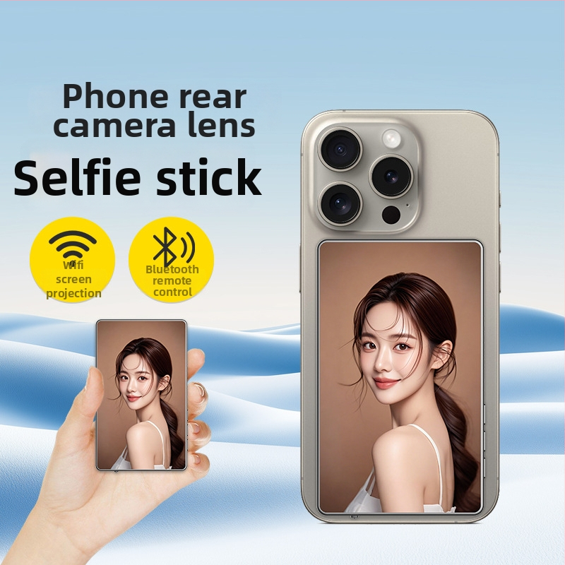 Elebest K13 Galinis magnetinis selfie įrenginys su projekcija išmaniesiems telefonams — ABS medžiaga, 3 skyriaus dizainas, Bluetooth, maksimali apkrova 2–5 kg