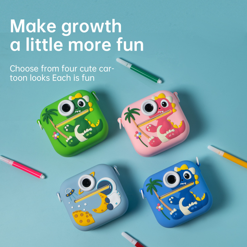 Laste trükikamera – mudel P9, 48MP, 2,4'' LCD, TF-kaart, ABS+silika geeliga keha, aku kestvus 1–2 tundi