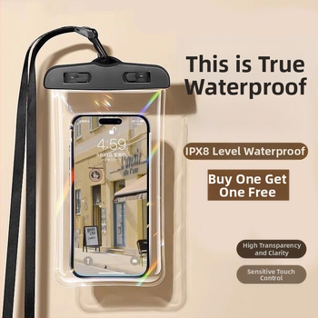 PU vízálló telefontok úszáshoz és búvárkodáshoz, érintőképernyő-kompatibilis, víz alatti táska nyakpánttal
