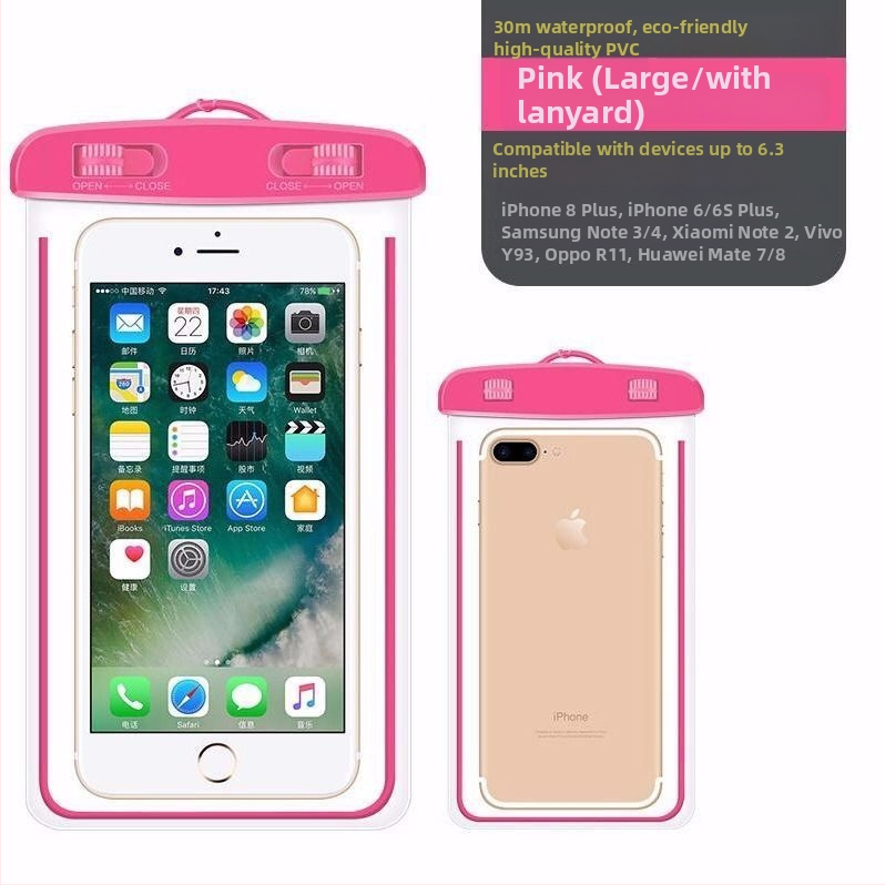 PU vízálló telefontok úszáshoz és búvárkodáshoz, érintőképernyő-kompatibilis, víz alatti táska nyakpánttal