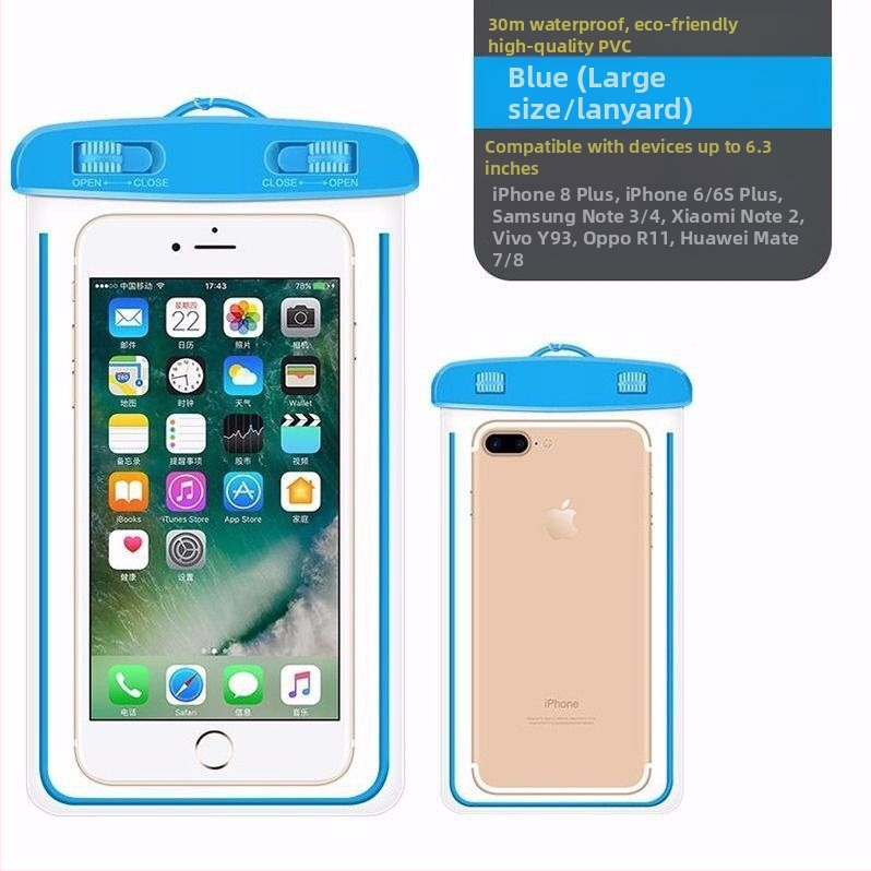 PU vízálló telefontok úszáshoz és búvárkodáshoz, érintőképernyő-kompatibilis, víz alatti táska nyakpánttal