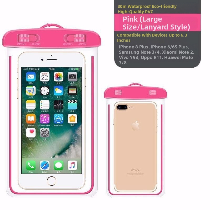 PU vízálló telefontok úszáshoz és búvárkodáshoz, érintőképernyő-kompatibilis, víz alatti táska nyakpánttal