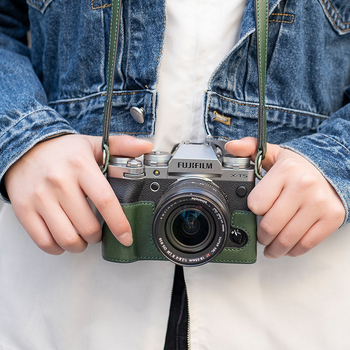 Fuji XT5 Carcasă protecție din piele pentru geanta de cameră - Piele naturală, Impermeabilă, Rezistentă la uzură, Stil geantă