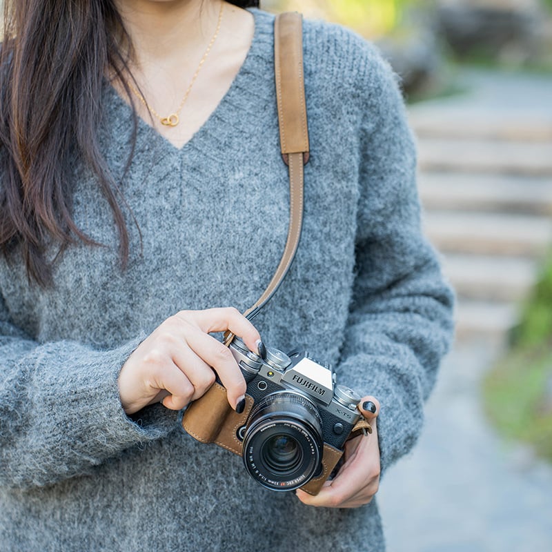 Fuji XT5 Carcasă protecție din piele pentru geanta de cameră - Piele naturală, Impermeabilă, Rezistentă la uzură, Stil geantă