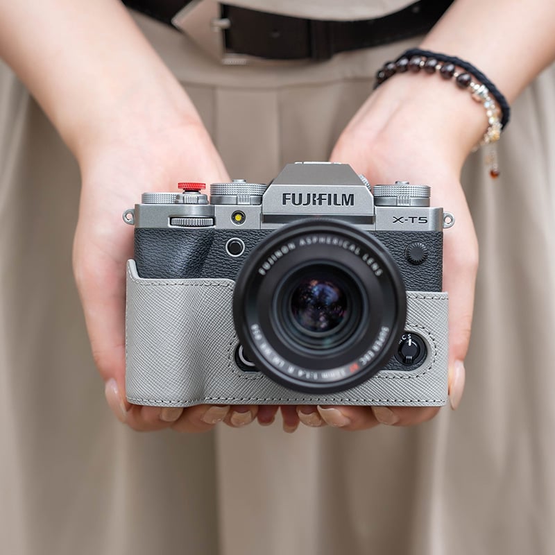 Fuji XT5 Carcasă protecție din piele pentru geanta de cameră - Piele naturală, Impermeabilă, Rezistentă la uzură, Stil geantă