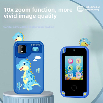 Детска камера с тема единорог и динозавър, модел D13, TF карта за съхранение, сензор до 1 MP, снимане и видеозапис, игри, филтри и стикери