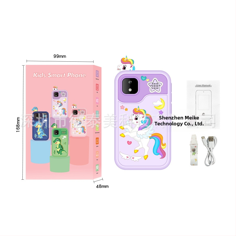 Детска камера с тема единорог и динозавър, модел D13, TF карта за съхранение, сензор до 1 MP, снимане и видеозапис, игри, филтри и стикери