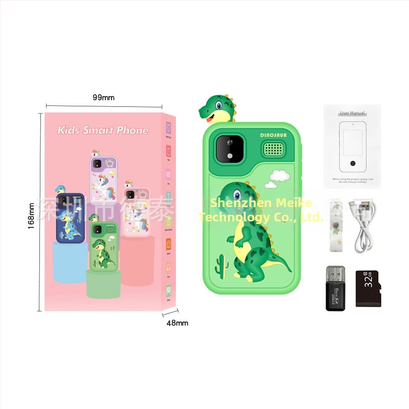 Детска камера с тема единорог и динозавър, модел D13, TF карта за съхранение, сензор до 1 MP, снимане и видеозапис, игри, филтри и стикери