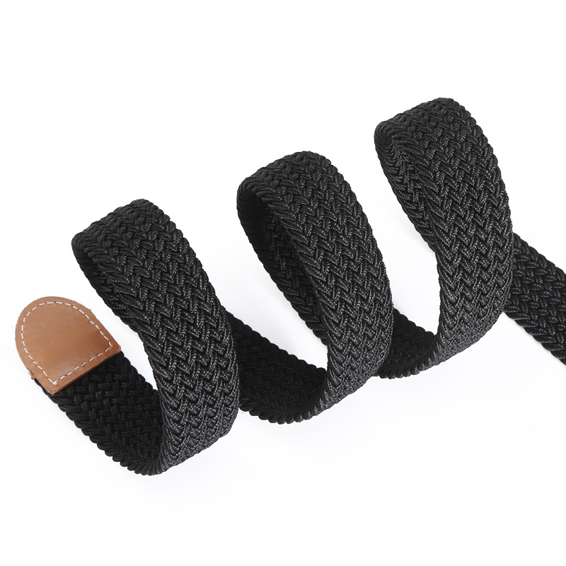 Ελαστική πλεκτή ζώνη για άνδρες και γυναίκες, πολυεστέρας, αγκράφα από κράμα, κλείσιμο με πείρο, πλάτος 2-4 cm