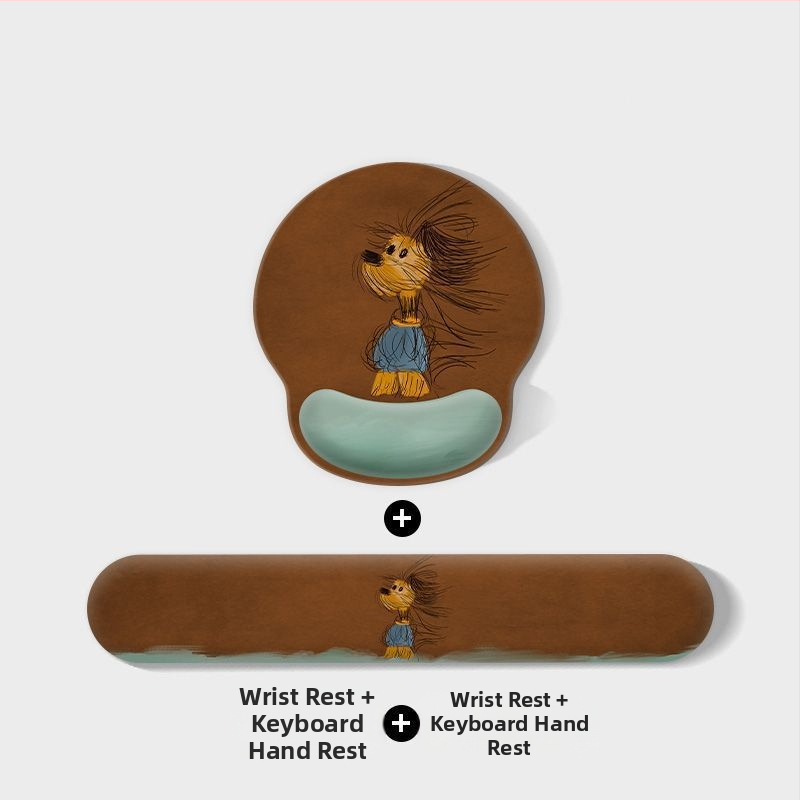 Kummijas galda paliktnis ar pretslīdējošu virsmu, ar termiskās pārneses druku, karikatūras suņa dizains