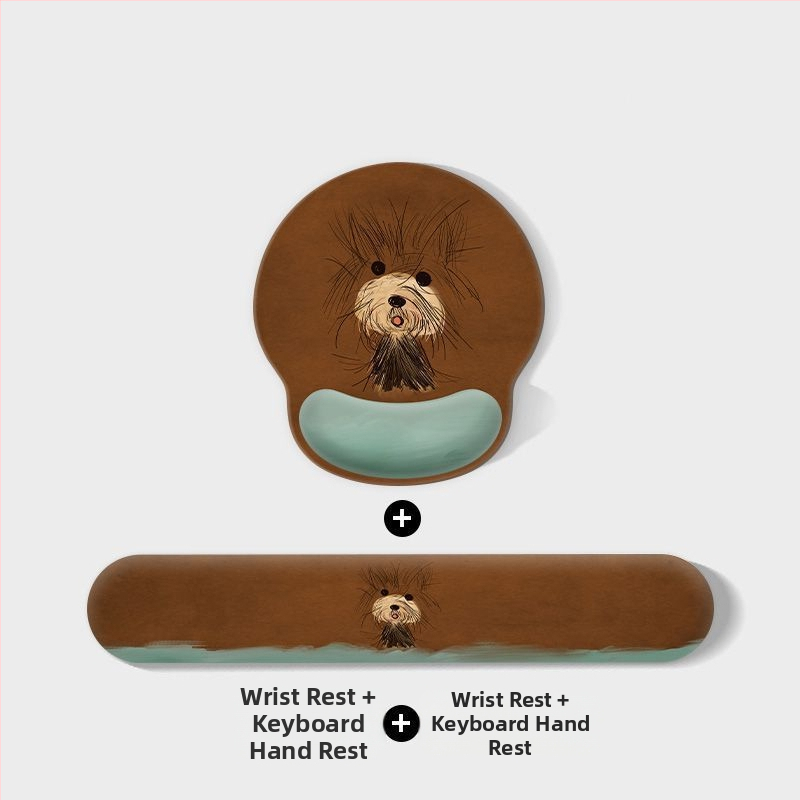 Kummijas galda paliktnis ar pretslīdējošu virsmu, ar termiskās pārneses druku, karikatūras suņa dizains