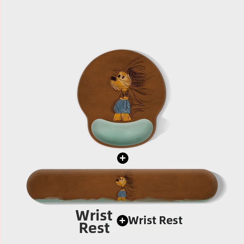 Kummijas galda paliktnis ar pretslīdējošu virsmu, ar termiskās pārneses druku, karikatūras suņa dizains