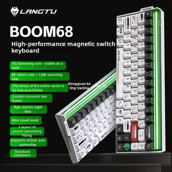 68-tipkovni numerički keypad s magnetskim osovinama i RGB osvjetljenjem, TTC King Axis SE, tri-modna Bluetooth/USB povezanost