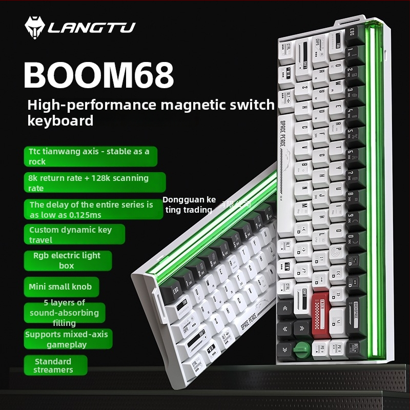68-tipkovni numerički keypad s magnetskim osovinama i RGB osvjetljenjem, TTC King Axis SE, tri-modna Bluetooth/USB povezanost