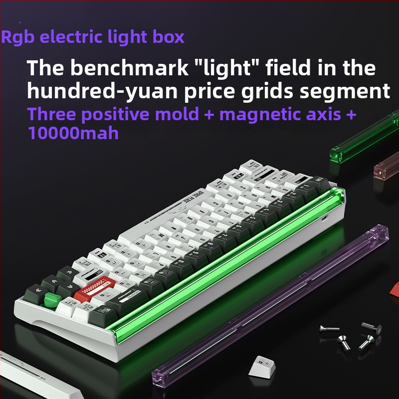 68-tipkovni numerički keypad s magnetskim osovinama i RGB osvjetljenjem, TTC King Axis SE, tri-modna Bluetooth/USB povezanost