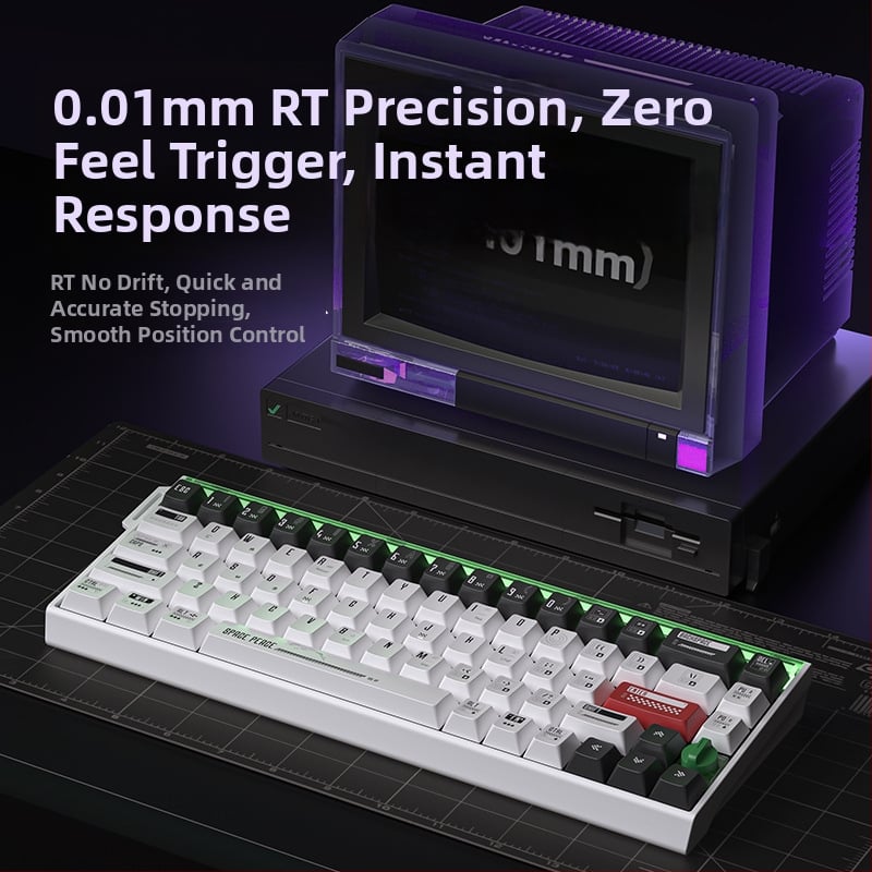 68-tipkovni numerički keypad s magnetskim osovinama i RGB osvjetljenjem, TTC King Axis SE, tri-modna Bluetooth/USB povezanost