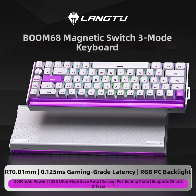 68-tipkovni numerički keypad s magnetskim osovinama i RGB osvjetljenjem, TTC King Axis SE, tri-modna Bluetooth/USB povezanost