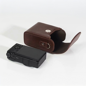 Τσάντα για κάμερα, crossbody στυλ, PU υλικό, PU επένδυση, καμπύλος ιμάντας ώμου, Άνοιξη 2025