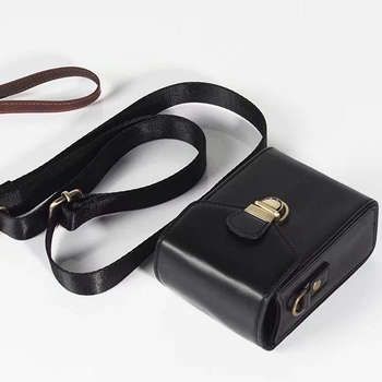 Τσάντα για κάμερα, crossbody στυλ, PU υλικό, PU επένδυση, καμπύλος ιμάντας ώμου, Άνοιξη 2025