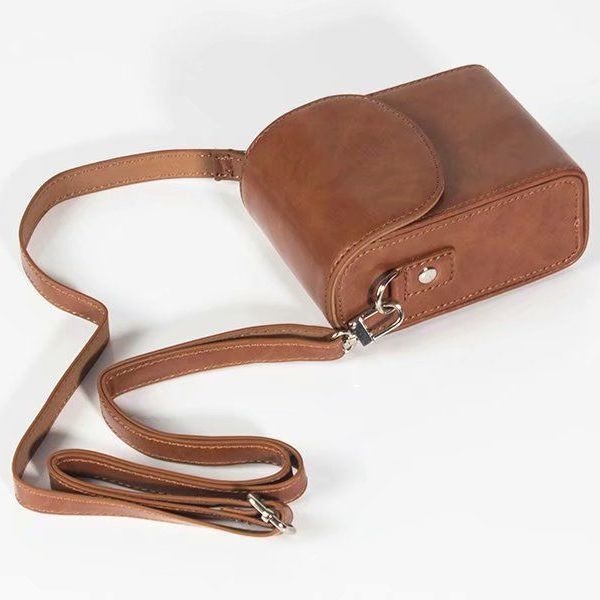 Τσάντα για κάμερα, crossbody στυλ, PU υλικό, PU επένδυση, καμπύλος ιμάντας ώμου, Άνοιξη 2025