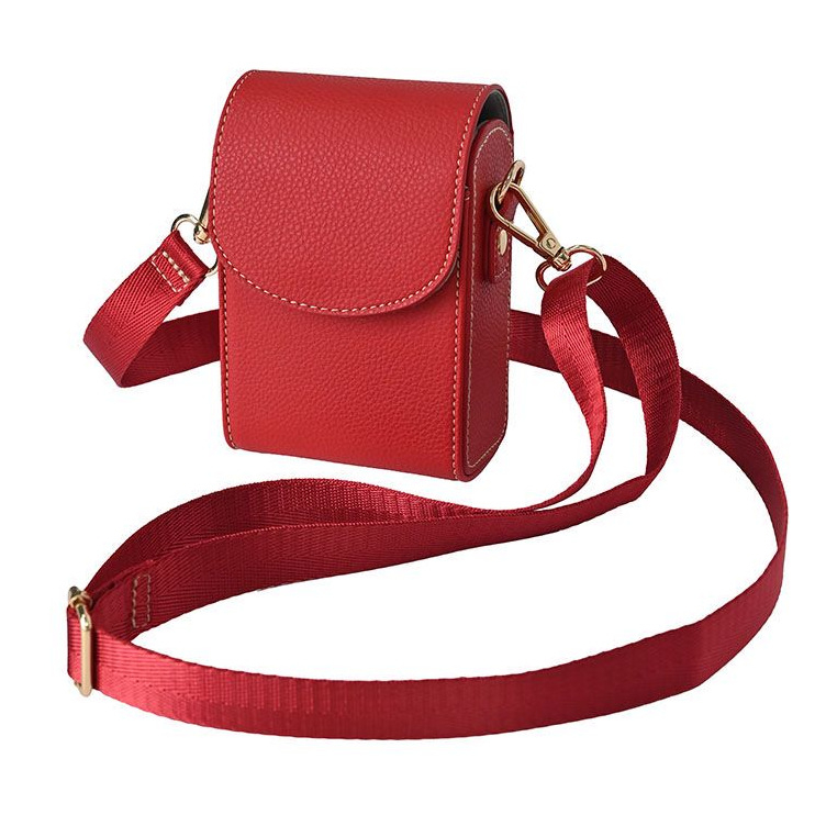 Τσάντα για κάμερα, crossbody στυλ, PU υλικό, PU επένδυση, καμπύλος ιμάντας ώμου, Άνοιξη 2025