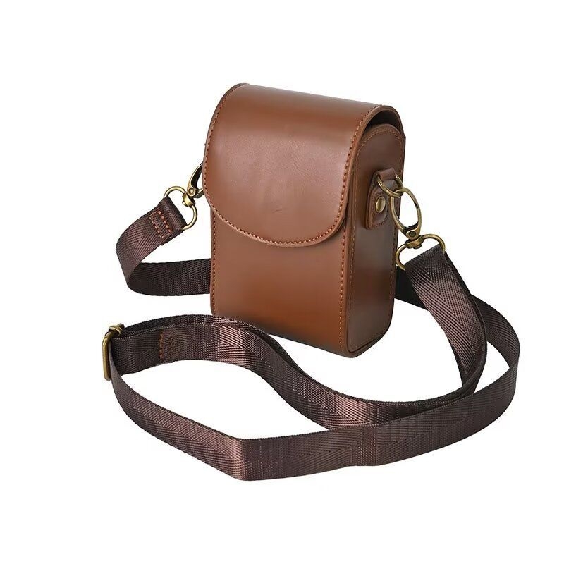 Τσάντα για κάμερα, crossbody στυλ, PU υλικό, PU επένδυση, καμπύλος ιμάντας ώμου, Άνοιξη 2025