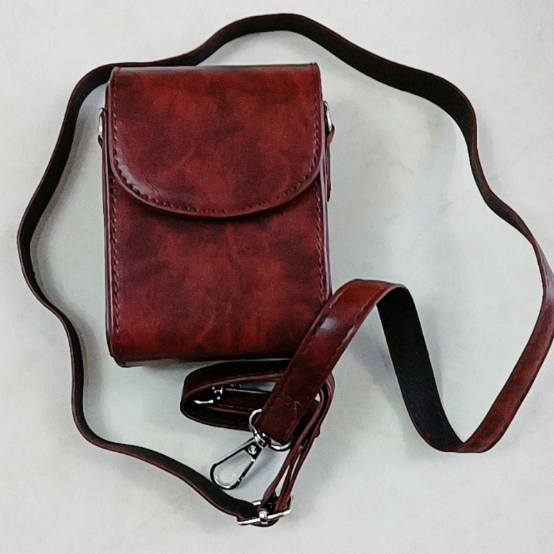 Τσάντα για κάμερα, crossbody στυλ, PU υλικό, PU επένδυση, καμπύλος ιμάντας ώμου, Άνοιξη 2025