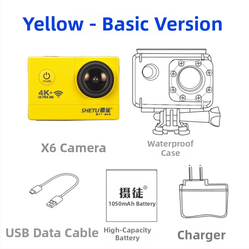 X6 veiksmo kamera – 360° įrašas, 3 MP, palaiko iki 32 GB atminties kortelę, svoris 75,6 g