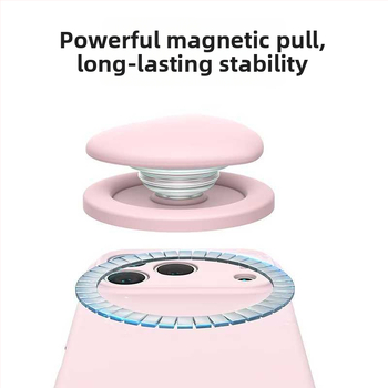 Sirds formas telefona turētājs no pilnīga šķidrā silikona, FG-85536; saderīgs ar Apple; magnētiska piestiprināšana visiem tālruņiem; pielāgošana pieejama