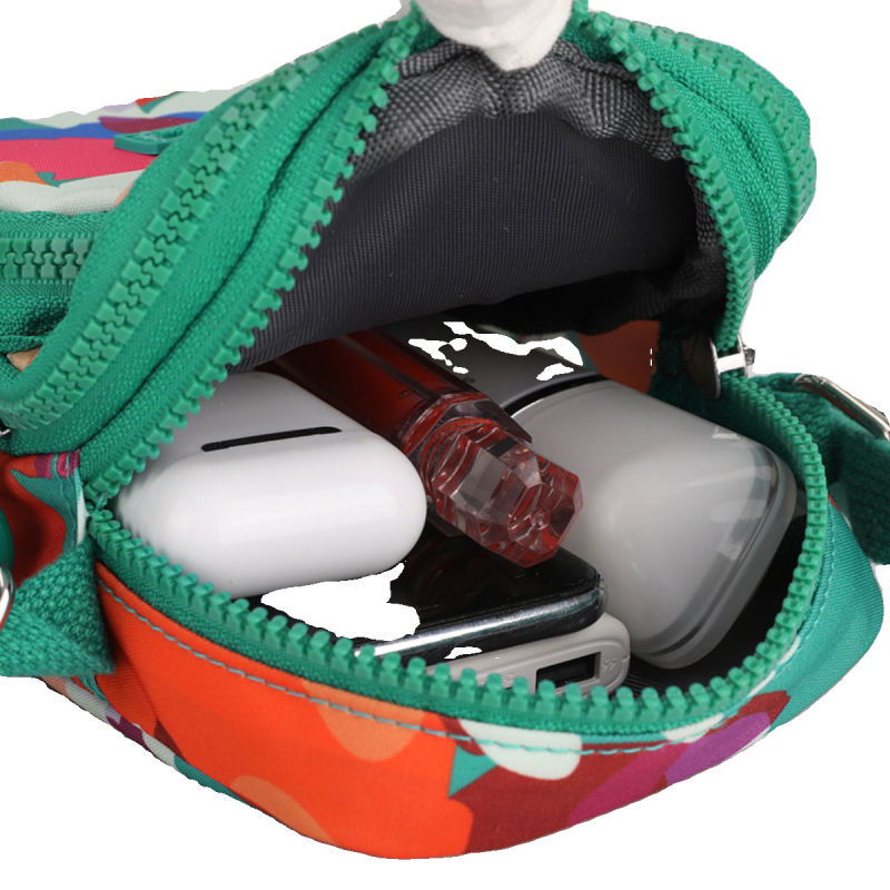 Ženska torbica za mobitel, višeslojna crossbody, etničkog stila (Oxford tkanina • zatvarač • unutarnja mreža sa zatvaračem • uspravni kvadratni oblik • podstava od poliestera)