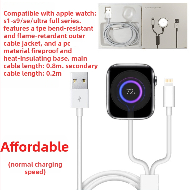 3-u-1 Bežični punjač za Apple Watch i iPhone — magnetsko punjenje, QC3.0, Ukupna snaga 5W, Izlazna struja 2A, Izlaz 2.5W