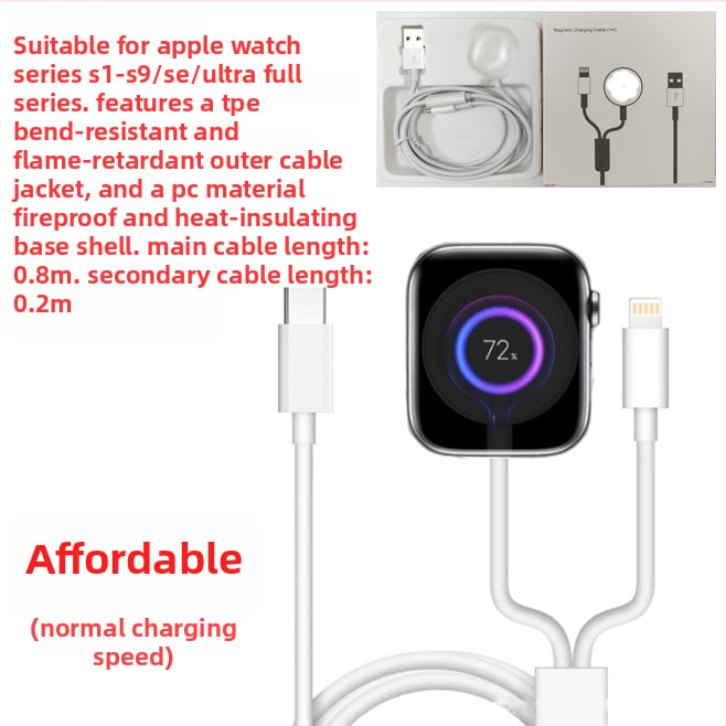 3-u-1 Bežični punjač za Apple Watch i iPhone — magnetsko punjenje, QC3.0, Ukupna snaga 5W, Izlazna struja 2A, Izlaz 2.5W