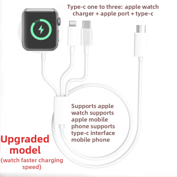 3-u-1 Bežični punjač za Apple Watch i iPhone — magnetsko punjenje, QC3.0, Ukupna snaga 5W, Izlazna struja 2A, Izlaz 2.5W