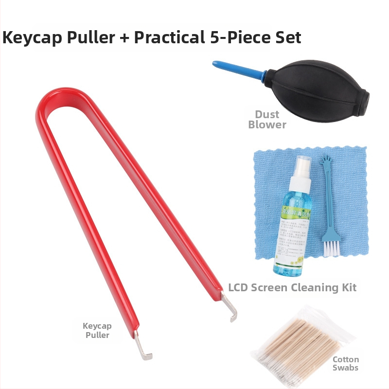 Mehāniskas tastatūras tīrīšanas komplekts ar taustiņu vilcēju un vārpstas vilcēju (tīrīšanas rīki tastatūras uzturēšanai)