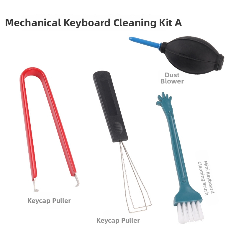 Mehāniskas tastatūras tīrīšanas komplekts ar taustiņu vilcēju un vārpstas vilcēju (tīrīšanas rīki tastatūras uzturēšanai)