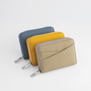 Δερμάτινος Ακορντεόν Καρτών με Πολλαπλά Διαμερίσματα, Αντιμαγνητικό, Πρώτο Στρώμα Βοδινού Δέρματος, Θήκη για Κέρματα, Αστικός Μινιμαλισμός