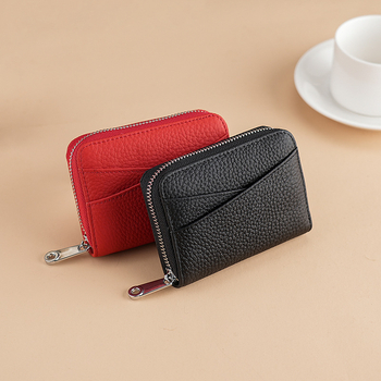 Δερμάτινος Ακορντεόν Καρτών με Πολλαπλά Διαμερίσματα, Αντιμαγνητικό, Πρώτο Στρώμα Βοδινού Δέρματος, Θήκη για Κέρματα, Αστικός Μινιμαλισμός