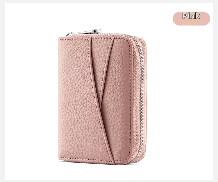 Δερμάτινος Ακορντεόν Καρτών με Πολλαπλά Διαμερίσματα, Αντιμαγνητικό, Πρώτο Στρώμα Βοδινού Δέρματος, Θήκη για Κέρματα, Αστικός Μινιμαλισμός