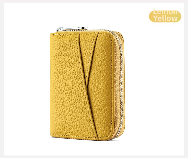 Δερμάτινος Ακορντεόν Καρτών με Πολλαπλά Διαμερίσματα, Αντιμαγνητικό, Πρώτο Στρώμα Βοδινού Δέρματος, Θήκη για Κέρματα, Αστικός Μινιμαλισμός