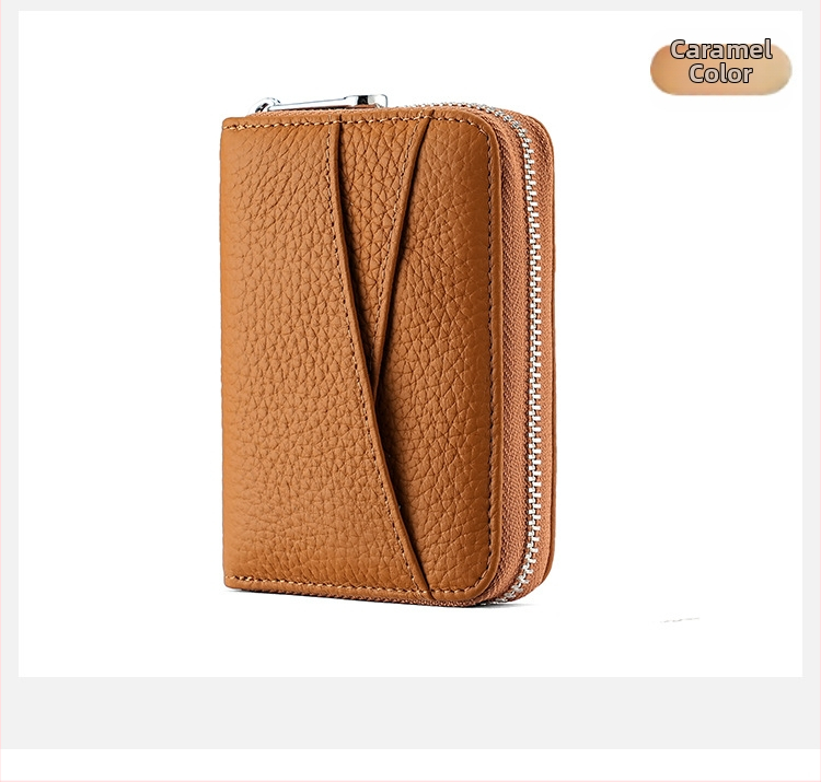 Δερμάτινος Ακορντεόν Καρτών με Πολλαπλά Διαμερίσματα, Αντιμαγνητικό, Πρώτο Στρώμα Βοδινού Δέρματος, Θήκη για Κέρματα, Αστικός Μινιμαλισμός