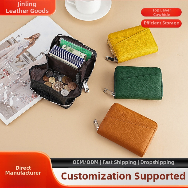 Δερμάτινος Ακορντεόν Καρτών με Πολλαπλά Διαμερίσματα, Αντιμαγνητικό, Πρώτο Στρώμα Βοδινού Δέρματος, Θήκη για Κέρματα, Αστικός Μινιμαλισμός