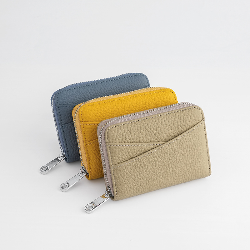 Δερμάτινος Ακορντεόν Καρτών με Πολλαπλά Διαμερίσματα, Αντιμαγνητικό, Πρώτο Στρώμα Βοδινού Δέρματος, Θήκη για Κέρματα, Αστικός Μινιμαλισμός