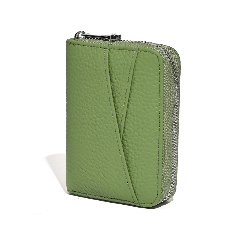 Δερμάτινος Ακορντεόν Καρτών με Πολλαπλά Διαμερίσματα, Αντιμαγνητικό, Πρώτο Στρώμα Βοδινού Δέρματος, Θήκη για Κέρματα, Αστικός Μινιμαλισμός