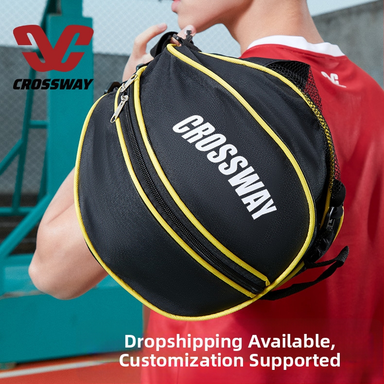 Geantă de baschet CROSSWAY — din Oxford cloth, personalizare disponibilă și imprimare logo, potrivită pentru baschet