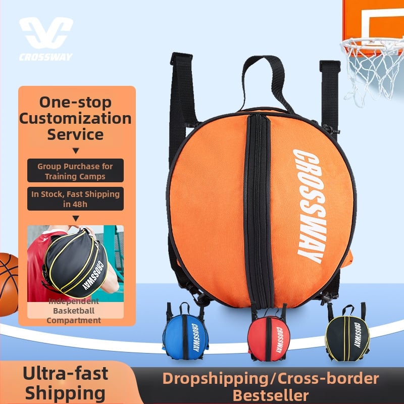 Geantă de baschet CROSSWAY — din Oxford cloth, personalizare disponibilă și imprimare logo, potrivită pentru baschet