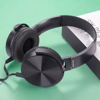 Căști over-ear, cu fir, cu microfon, pentru OPPO/Huawei/Vivo telefoane și PC — conector tip L, design simplu, căști karaoke și gaming